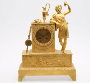 Nyklassicismen - empir - Karl Johan - Fransk bordspendyl i brons 